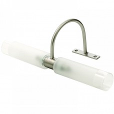 Φωτιστικό Μπάνιου 32cm με 2 ντουί G9 για τοποθέτηση πάνω σε έπιπλο σε Νίκελ Ματ 1046-SN